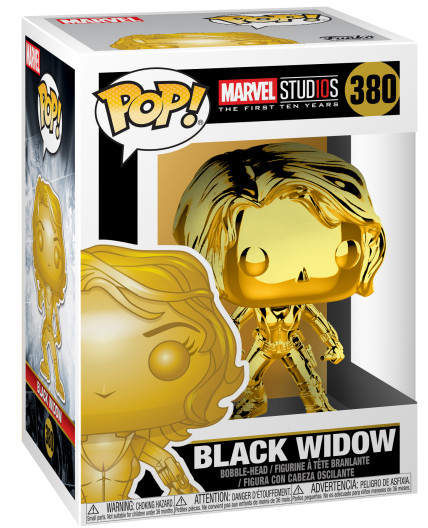  Funko POP Marvel: The First Ten Years  Black Widow Chrome Bobble-Head (9,5 )
