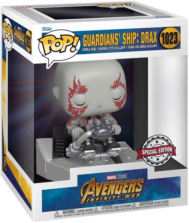  Funko POP Marvel Avengers: Infinity War Guardians' Ship  Drax Exclusive Bobble-Head (9,5 )