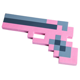 Пистолет 8Бит Розовый пиксельный (22 см)