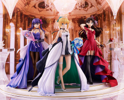   Fate: Stay Night 15th Celebration Project – Saber, Rin Tohsaka, Sakura Matou Dress Ver. (3-Pack)