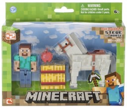   Minecraft. Steve and White Horse (8 )