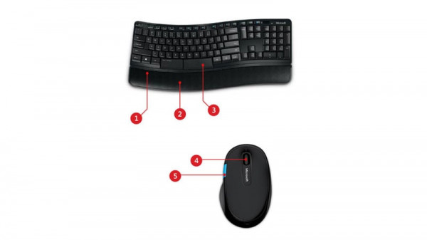 Комплект (клавиатура+мышь) Microsoft Sculpt Comfort Desktop беспроводного для PC