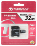 Карта памяти Transcend microSDHC Card 32GB Class 10 (SD 2.0)