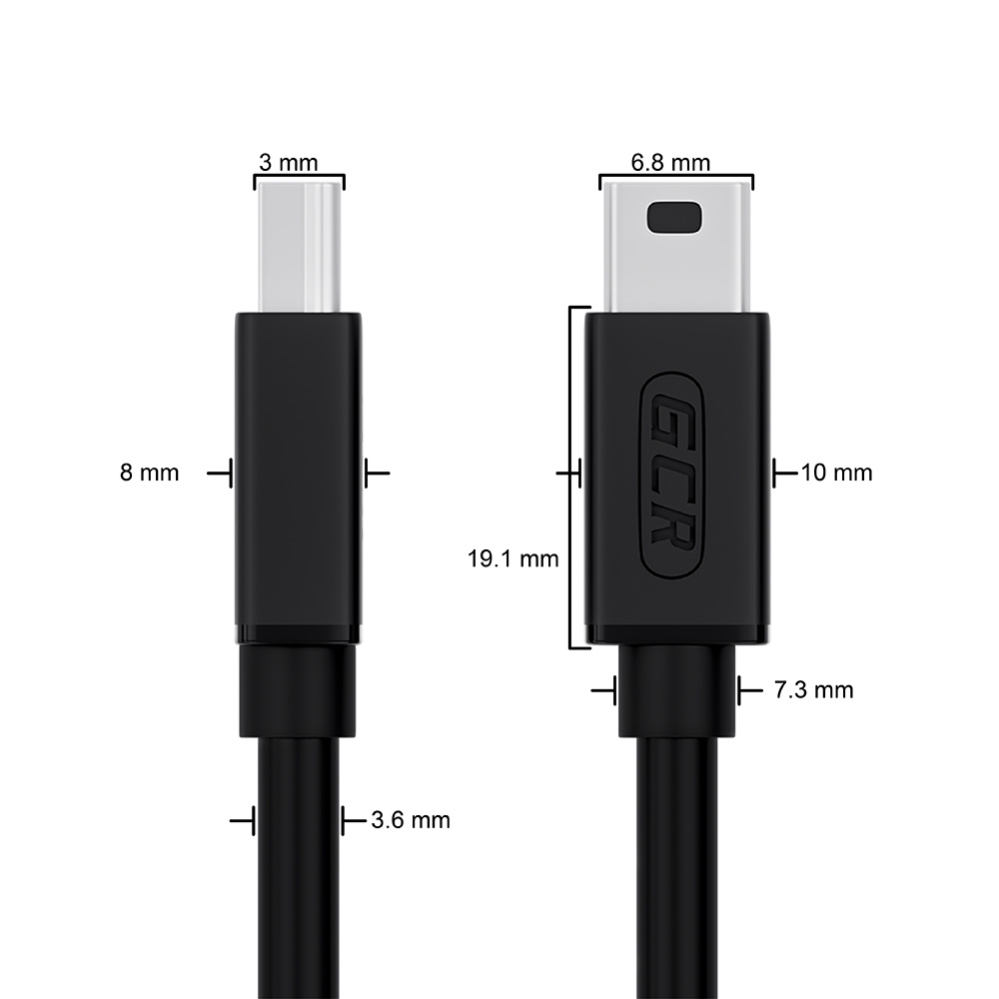 ������ Greenconnect USB 2.0, AM/mini 5P, 3 � (������) (GCR-UM2M5P-BB2S-3.0m)
