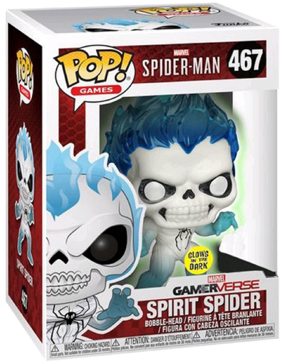  Funko POP Games: Marvel Spider-Man  Spirit Spider Glow in The Dark Bobble-Head (9,5 )