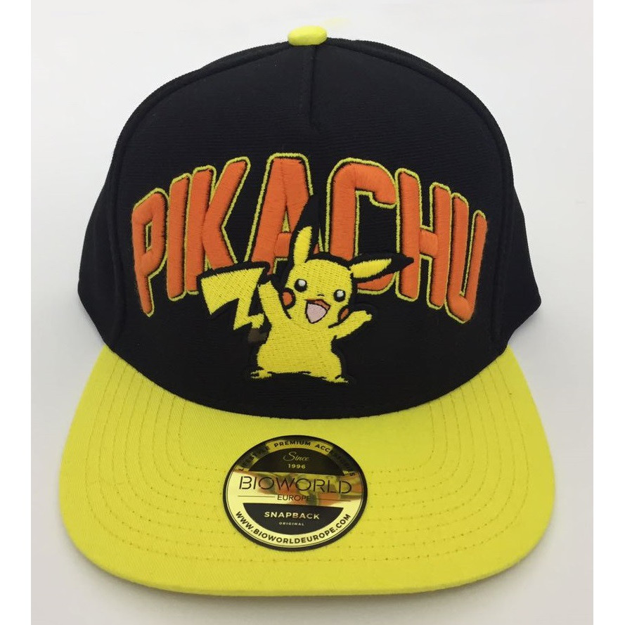  Pokemon. Pikachu Black Snapback With Yellow Bill