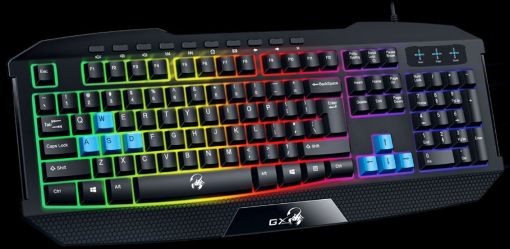 Клавиатура Genius Scorpion K215 игровая проводная с подсветкой для PC (черная)
