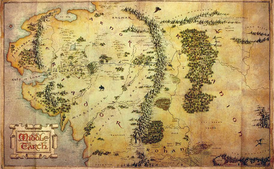 Кардхолдер Хоббит: Карта Средиземья (в форме книжки, 215х65 мм)