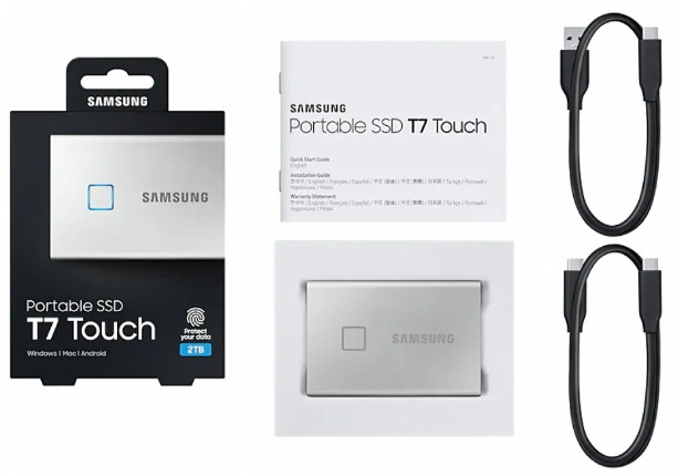 ������������� ���������� Samsung SSD T7 Touch 2TB USB Type-C (����������)