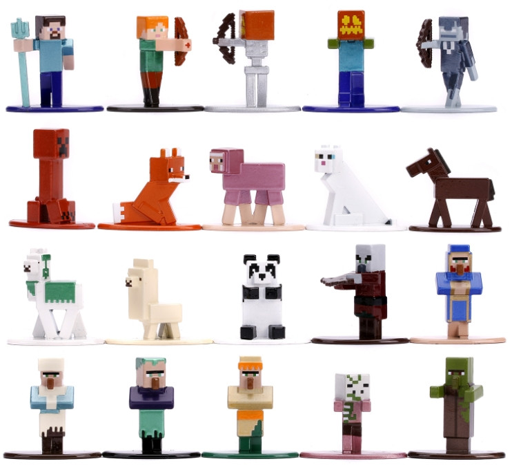 Набор фигурок Minecraft Dungeons: Nano Metalfigs – Wave 3 1.65" (20 шт.)