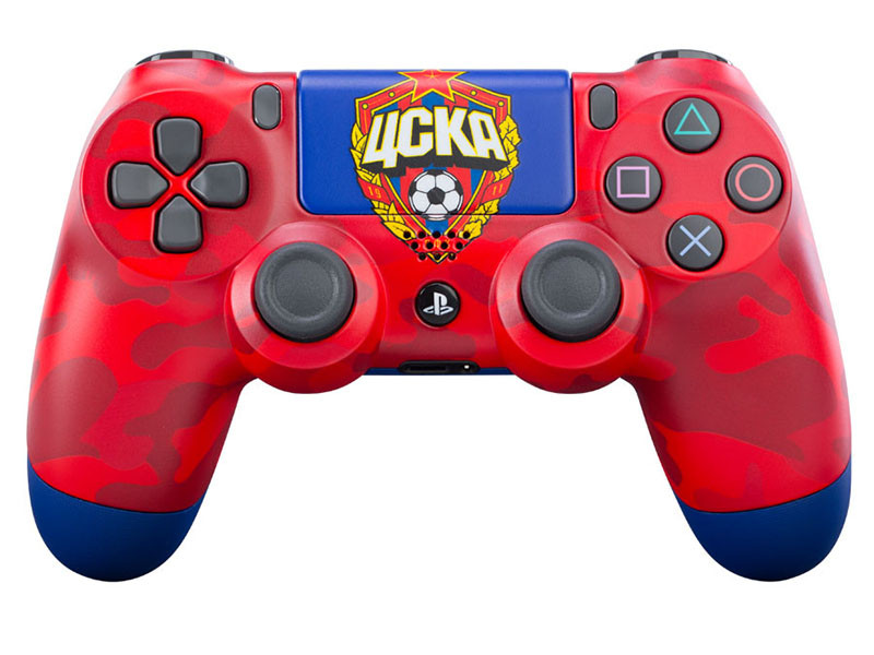 Геймпад DualShock 4 для PS4 беспроводной кастомизированный ПФК ЦСКА «Красно-Армейский» (RBW-DS018)