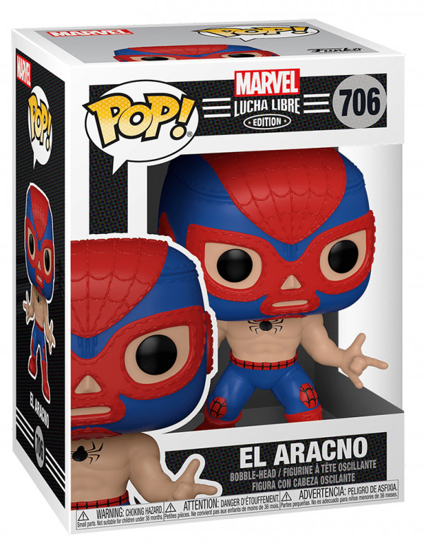 Фигурка Funko POP Marvel: Lucha Libre Edition – El Aracno Spider-Man Bobble-Head (9,5 см)