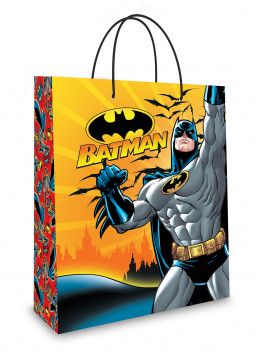 Пакет Batman подарочный большой (желтый с красным, 220x310x100 мм)
