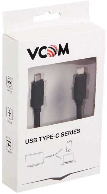 Кабель VCOM USB 3.1 Type C 5А, Power Deliwery 1 м, (CU420-1M)