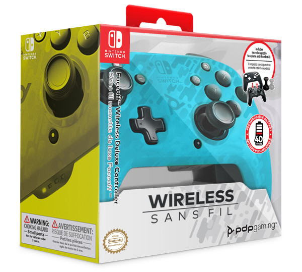 Контроллер Faceoff Camo Blue беспроводной для Nintendo Switch (голубой)
