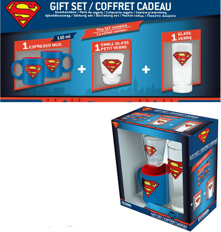 Набор DC Comics: Superman (мини кружка + стакан + рюмка)