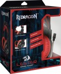 Гарнитура Redragon Lester проводная игровая с подсветкой для PC (красно-черный)