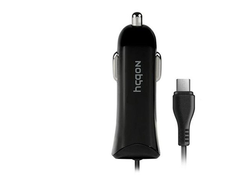 Зарядное устройство автомобильное Nobby Practic 013-001 microUSB (черный)