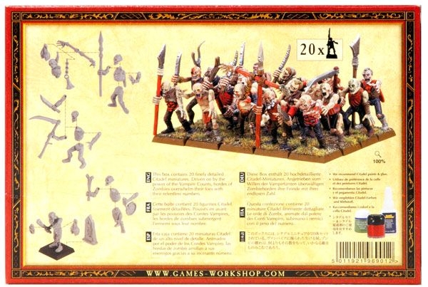 Набор миниатюр Warhammer 40,000. Vampire Counts Zombie Regiment
