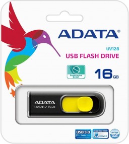 USB  UD ADATA 16  UV128 (black+yellow)