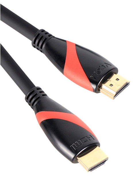 Кабель VCOM HDMI 19M/M 2.0, 1 м (CG525-R-1.0) (black / red)