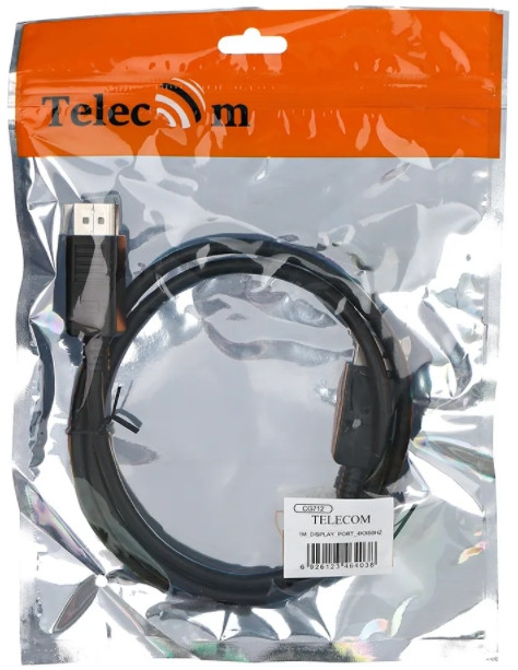 Кабель соединительный VCOM DisplayPort – DisplayPort 1.2 Telecom 4K 60Hz 1 м (CG712-1M)