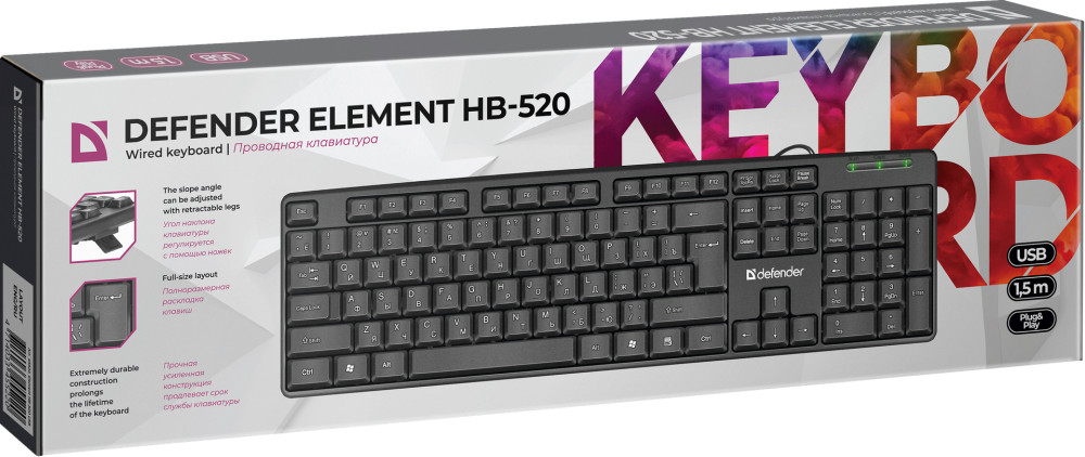  Defender Element HB-520 USB RU,  USB  PC () (45522)