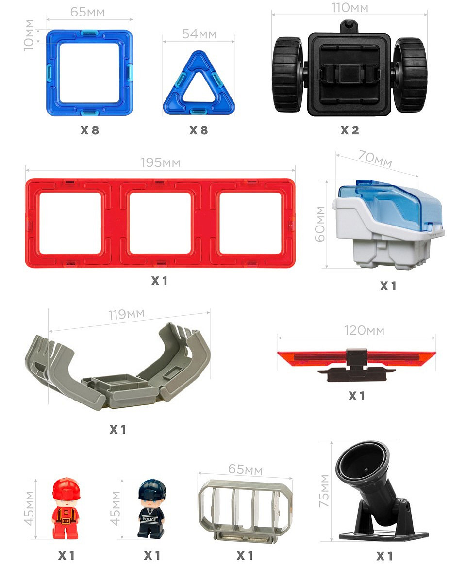   Magformers: Amazing Police & Rescue Set