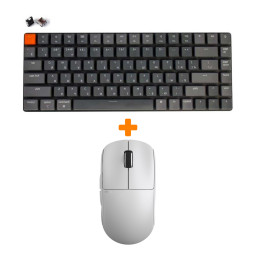 ����� ���� Pulsar X2 Wireless Mini White + ���������� Keychron K3, RGB  Brown Switch