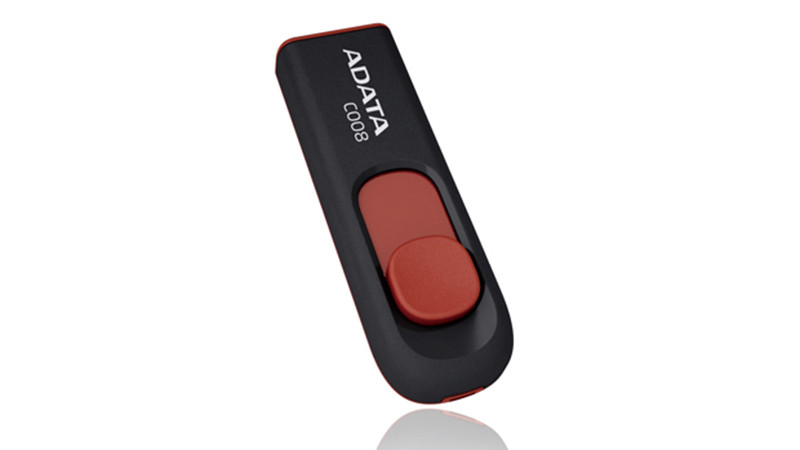 USB ���������� UD ADATA 16 �� C008 (black+red)