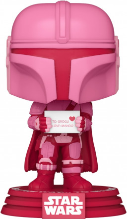  Funko POP Valentines: Star Wars The Mandalorian  Mandalorian Bobble-Head (9,5 )