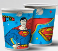 Набор бумажных стаканов Superman: Logo жёлтый (250 мл, 6 шт)