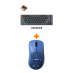   Pulsar Xlite Wireless V2 Competition Mini Blue +  Keychron K7 Low Profile, RGB, Brown Switch