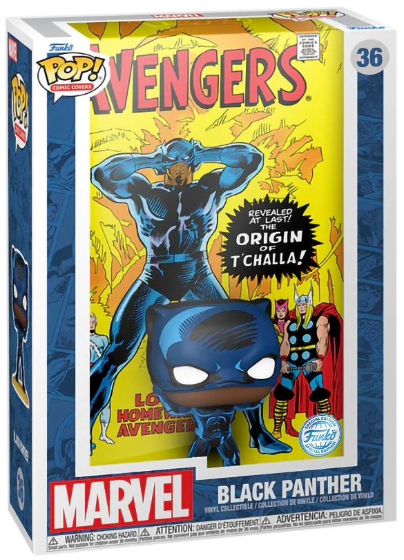 Фигурка Funko POP Comic Covers: Marvel Avengers №87 – Black Panther Exclusive (9,5 см)