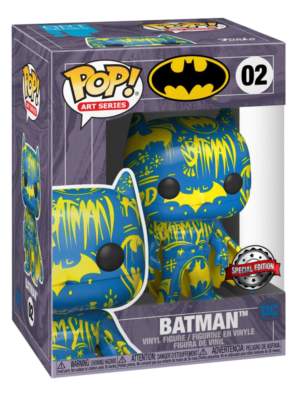  Funko POP Art Series: DC  Batman Blue/Yellow With Case Exclusive
