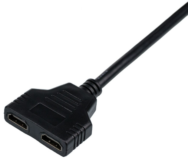 Переходник-сплиттер ATcom HDMI F на 2 HDMI F, 0.1 м (AT0901)