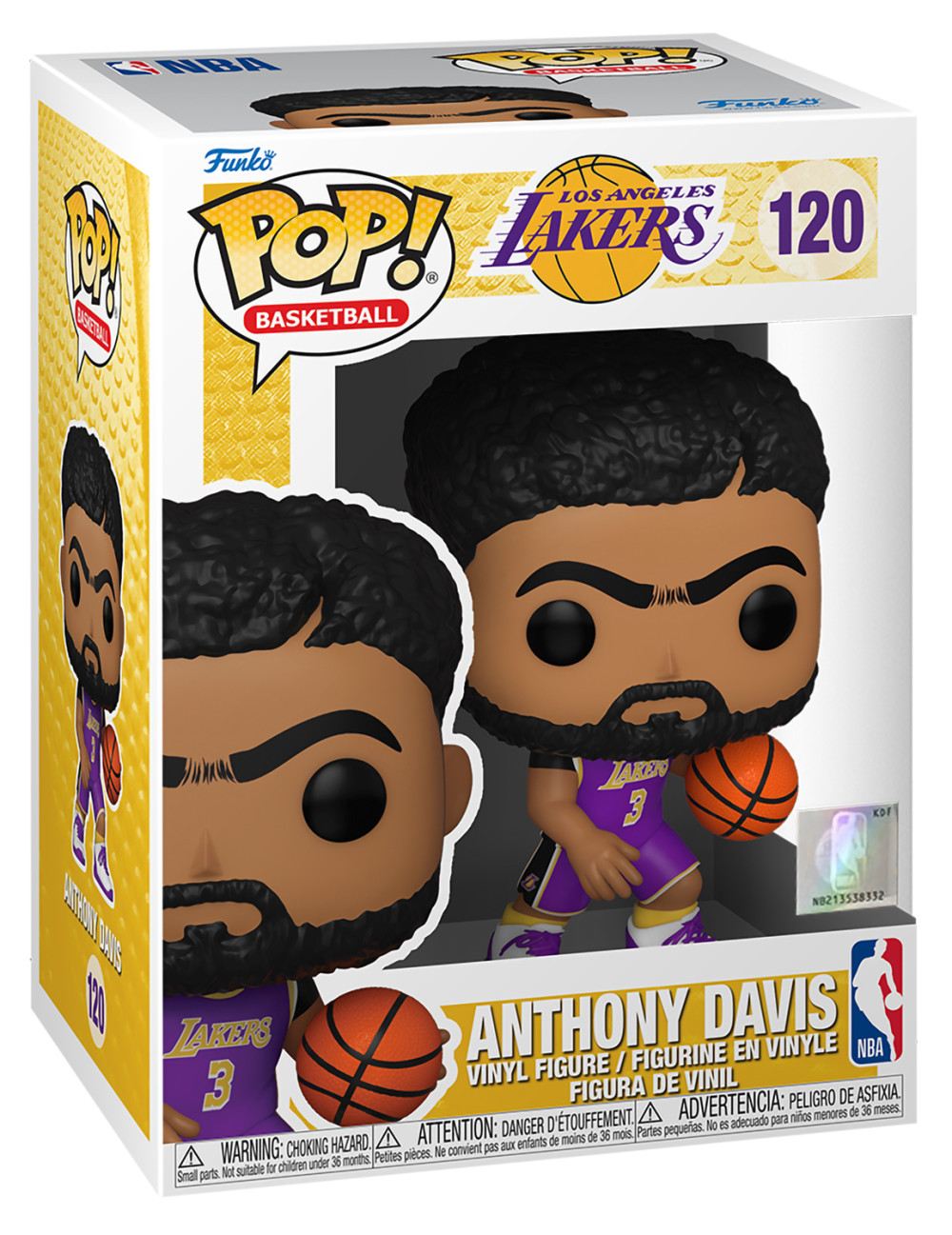  Funko POP Basketball: NBA Los Angeles Lakers  Anthony Davis Purple Jersey (9,5 )