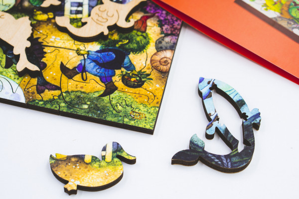 Wooden Puzzles: Болотная семейка