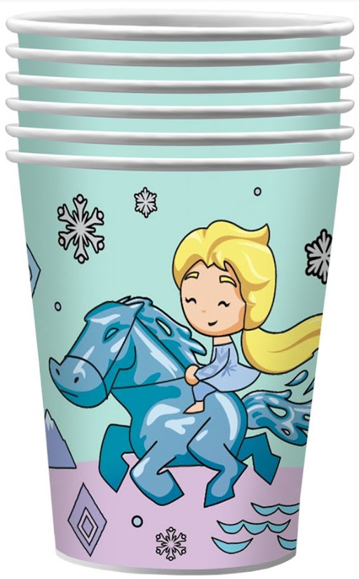 Набор бумажных стаканов Frozen 2: Chibi мятный (250 мл, 6 шт)
