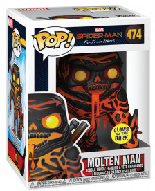  Funko POP: Spider-Man: Far From Home  Molten Man Glows In The Dark Bobble-Head (9,5 )