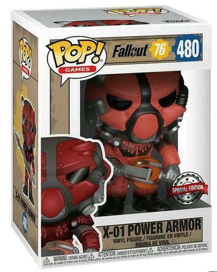  Funko POP Games: Fallout 76  X-01 Power Armor Red (9,5 )