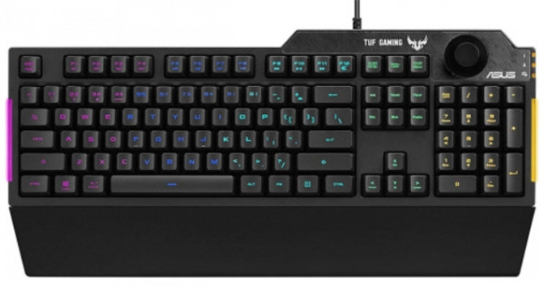 Клавиатура ASUS TUF Gaming K1 проводная механическая игровая с подсветкой для PC (черная) (90MP01X0-BKRA00)