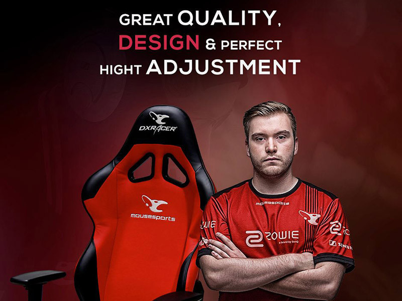   DXRacer Special Editions Mousesports OH/RZ175/RN/MOUZ/DX (Red/Black)