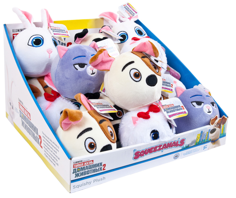 Мягкая игрушка Тайная жизнь домашних животных 2: Squeezamals (1 шт. в ассортименте) (9 см)
