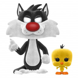Фигурка Funko POP Animation: Looney Tunes – Sylvester & Tweety Flocked Exclusive (9,5 см)