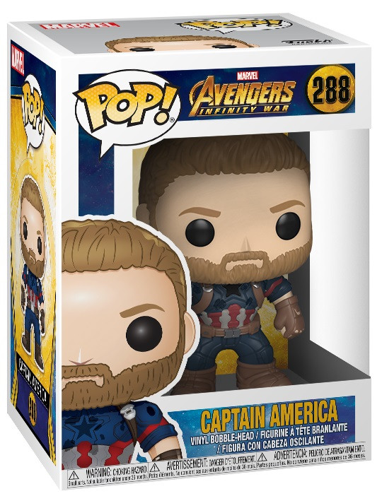  Funko POP Marvel: Avengers Infinity War  Captain America Bobble-Head (9,5 )