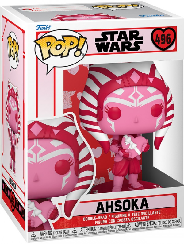 Фигурка Funko POP Valentines: Star Wars – Ahsoka Bobble-Head (9,5 см)