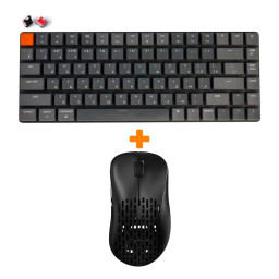����� ���� Pulsar Xlite Wireless V2 Competition Mini Black + ���������� Keychron K3 Low Profile, RGB, Red Switch, Dark Gray
