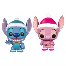  Funko POP Disney: Lilo & Stitch  Winter Stitch & Angel Exclusive (9,5 ) (2-Pack)