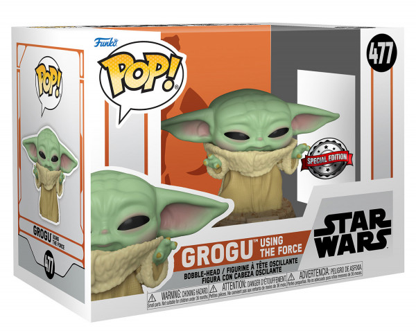Фигурка Funko POP: Star Wars – Grogu Using The Force Bobble-Head Exclusive (9,5 см)